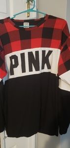 XL Buffalo plaid PINK long sleeve shirt